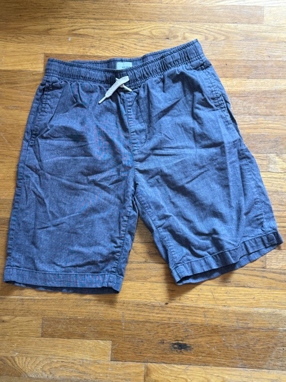 Boys Chambray Shorts with Elastic Waist